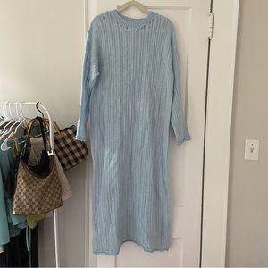 Zara light blue sweater dress